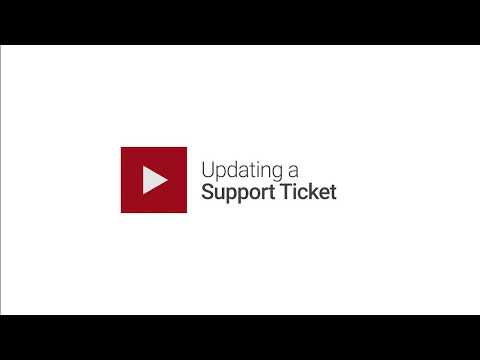Updating a Support Ticket
